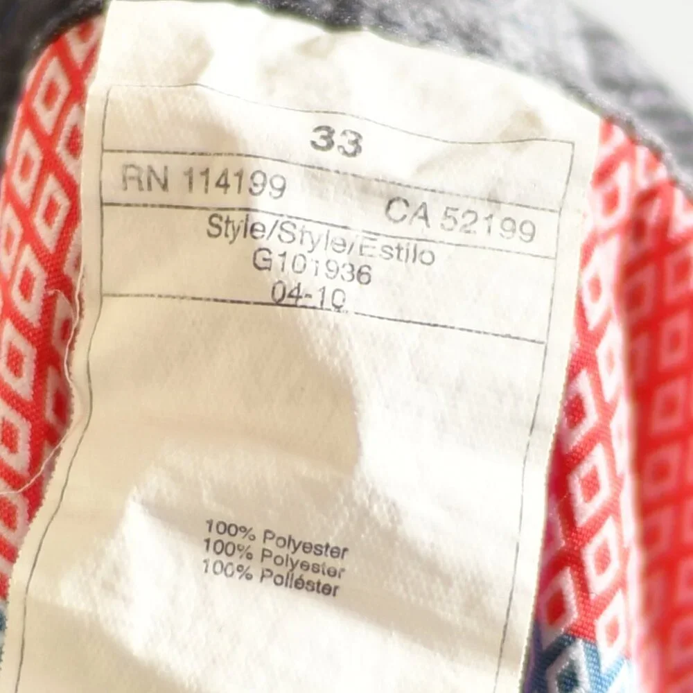 Quicksilver Blue/Red Stripped Board Shorts - Size 33